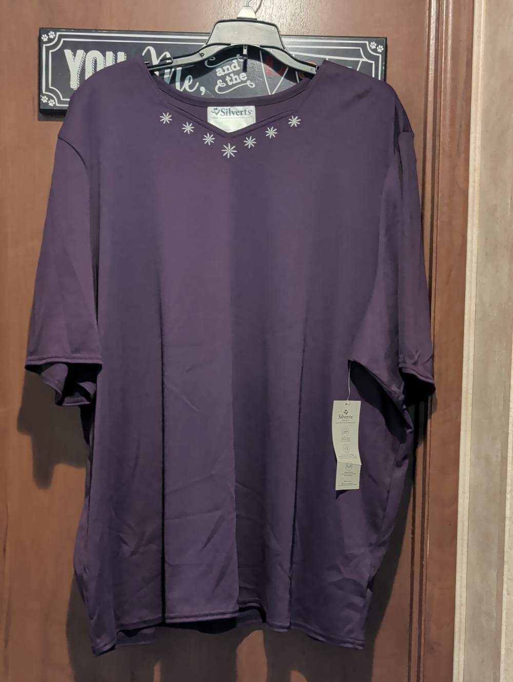 Silverts Adaptive Assisted Dressing Women’s Purple Short-Sleeve Tee